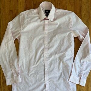 H&M Pink Dress Shirt Elegant Formal Wear